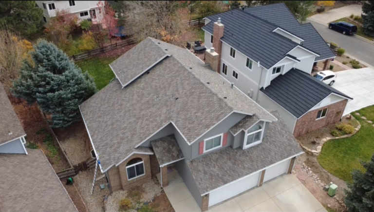 Roofing company replaced roof because of hail damage in denver colorado.