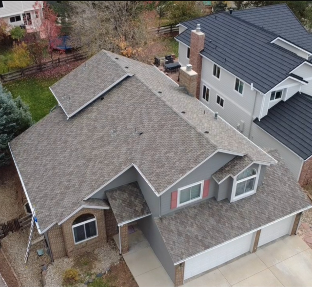 Roofing company replaced roof because of hail damage in denver colorado.
